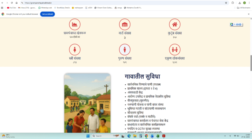 ग्रामपंचायत वेबसाईटhttps://grampanchayatvalkhed.in